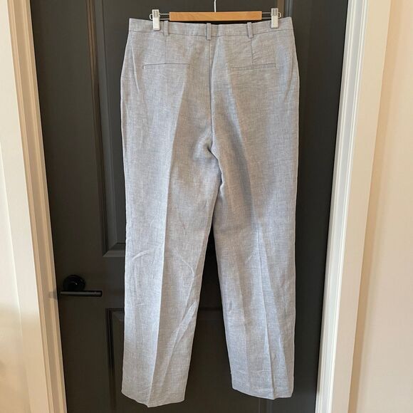 NWT Mango Light Blue Linen Cotton Pants size 8 - Picture 3 of 8